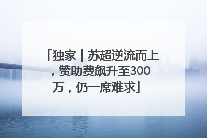 独家｜苏超逆流而上，赞助费飙升至300万，仍一席难求